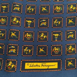 Salvatore Ferragamo Blue and Yellow Accessories